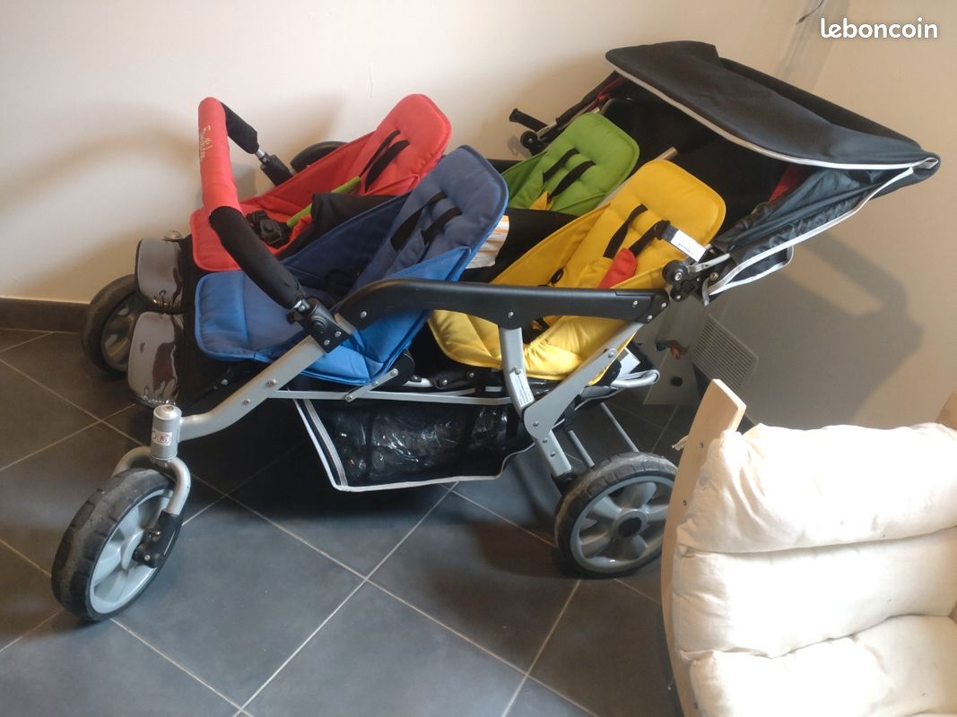 Poussette Quadruple Poussette Avec Grosses Roues Poussette