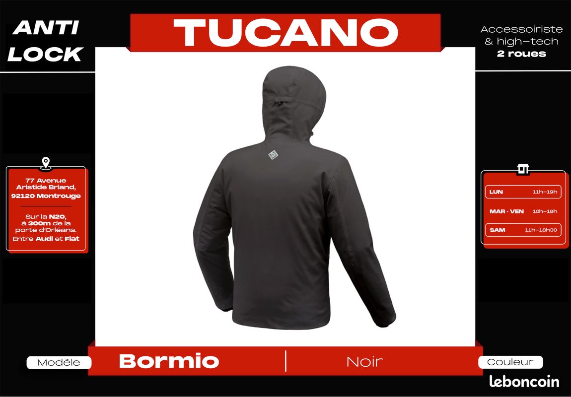 𝗣𝗿𝗼𝗺𝗼𝘀 (-40%) | Veste Blouson Tucano urbano 𝗕𝗼𝗿𝗺𝗶𝗼 𝗛𝘆𝗱𝗿𝗼𝘀𝗰𝘂𝗱 | Etanche (image 2)
