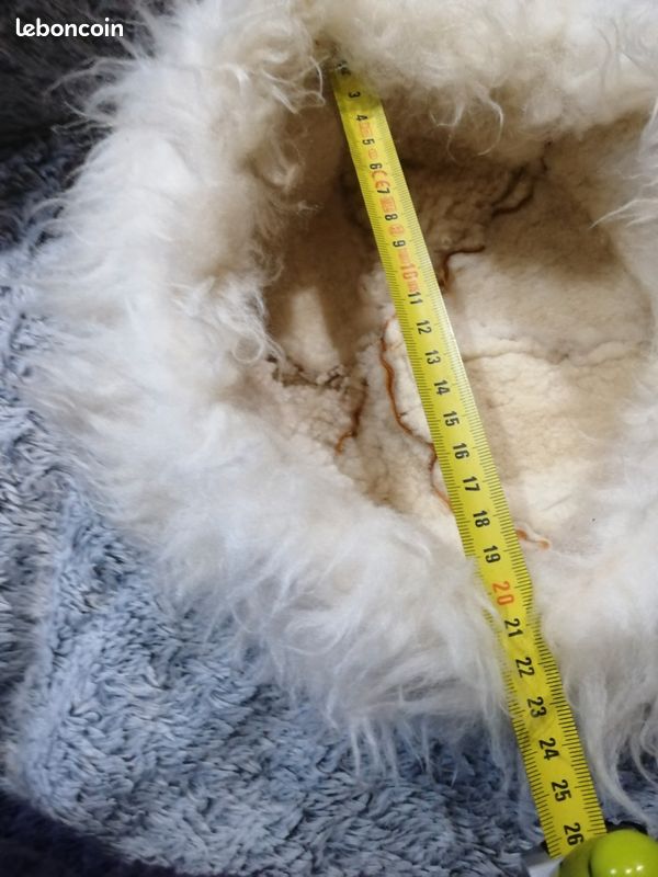 Chapeau Chapka Fourré Cuir Daim Mouton - Taille XS/36 Camel caramel (image 7)