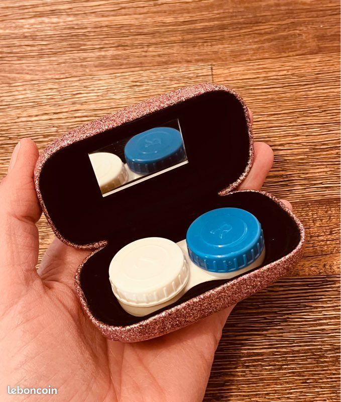 Étui Pour Lentilles De Contact Avec Miroir - Kit De Voyage - 5 Couleurs Au Choix - Neuf