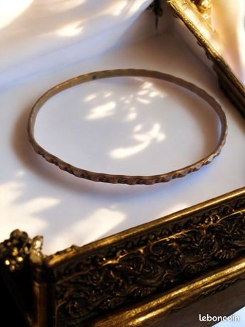 Bracelet Laiton Art Nouveau XIXe Siècle - Bijou Vintage Français, Occasion Avec Traces D'usure Normales