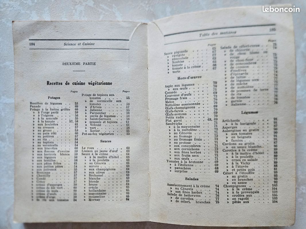 Livre ancien Science et Cuisine (image 4)