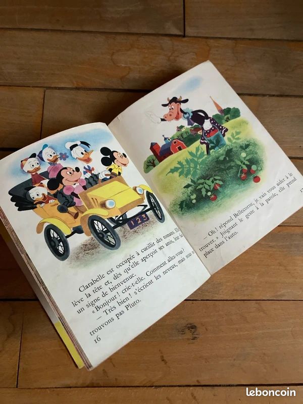Mickey et Pluto disney hachette albums roses vintage 1952 livre enfants (image 2)