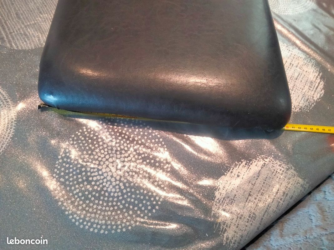 4 dessus de chaise en bois et similicuir matelassé marron (image 6)