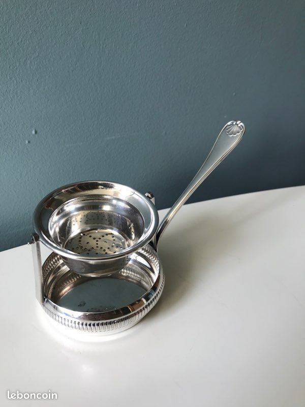 Boite à Thé et à Tisane en métal argenté aspect brossé - 100 g