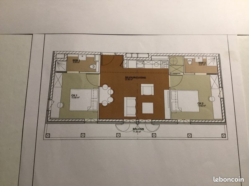 Appartement 3 pièces 54 m² · à Saint-Gervais-les-Bains · 54 m² · 850 €