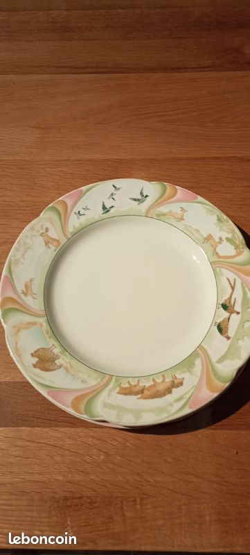 Assiettes décor chasse (image 1)