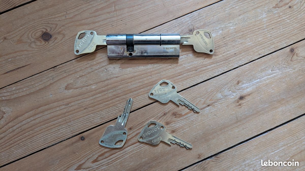 Serrure cylindre Fichet modèle Orio + 5 clés (image 1)