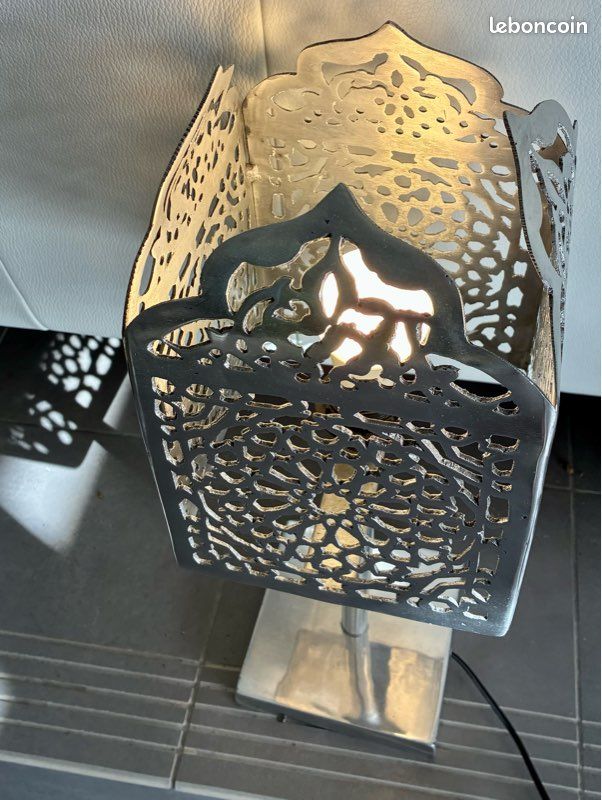 à poser ajourée en métal argenté – Style oriental (image 2)