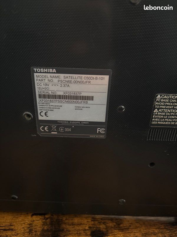 PC Toshiba Satellite (écran cassé) réparable ou récupérer pièces détachées (image 10)