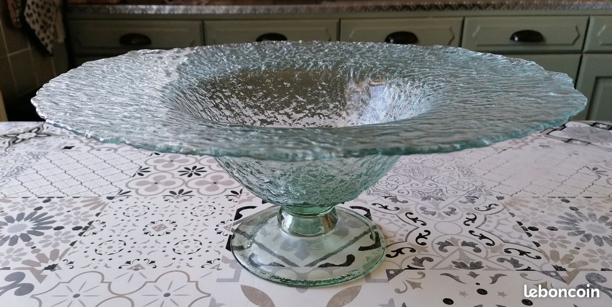 Grand bol / coupe à fruits en verre (image 1)