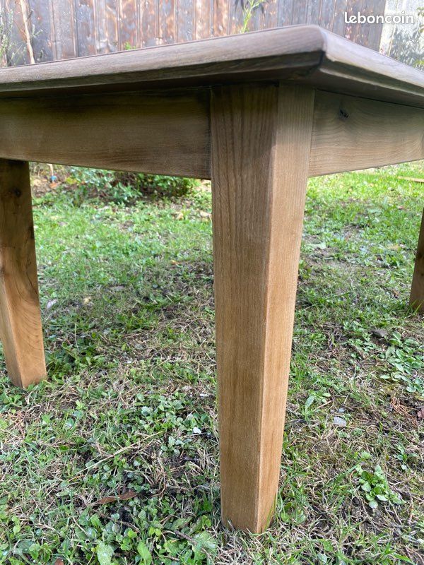 Table basse en orme massif rénovée (image 7)