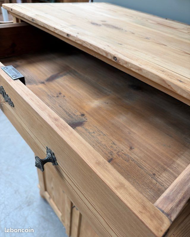 Buffet haut ancien campagne chic (rénové) (image 13)