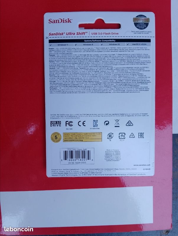 Clé USB SanDisk Ultra Shift 32 Go (image 2)