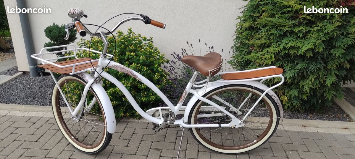Selle De Vélo Cruiser Electra - Beige, Rembourrée Cuir - Taille Universelle - Occasion