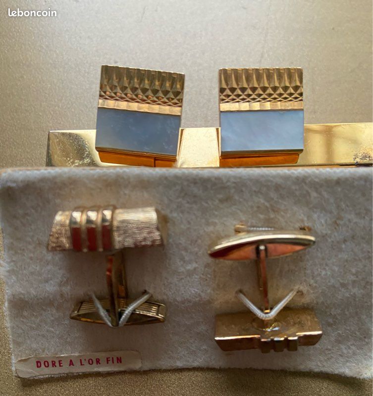 Boutons De Manchette Anciens - Bijou Vintage Pour Homme - Occasion Très Bon état