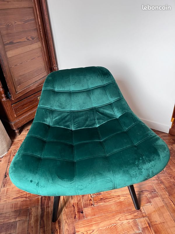 Fauteuils Danios en velours vert (image 1)