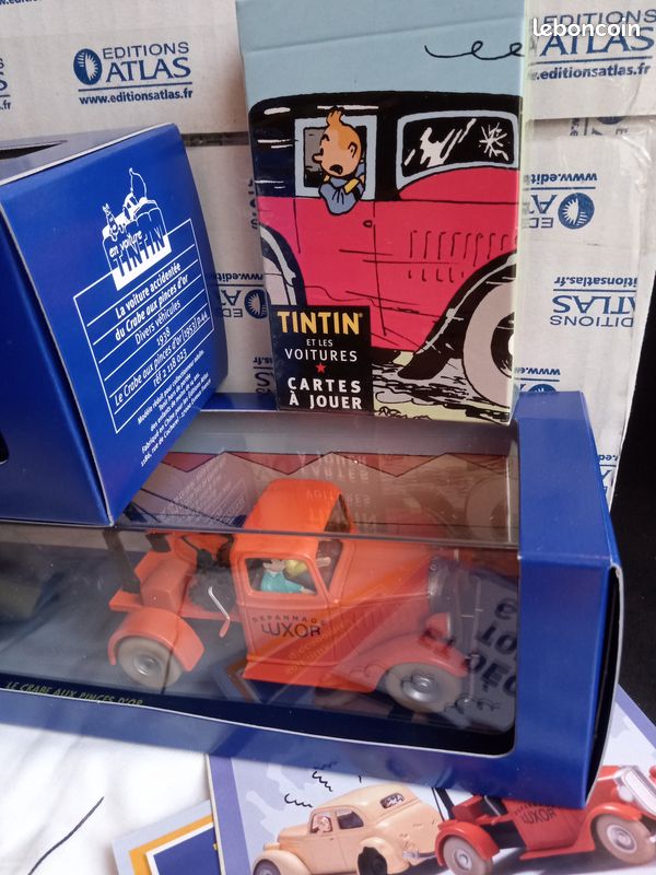 TINTIN N° 23/24 : LA DEPANNEUSE + LA VOITURE ACCIDENTEE DU CRABE AUX P