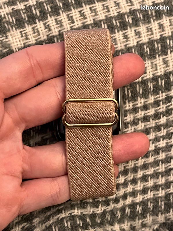 🍁Bracelet extensible montre Apple Watch 42mm, 44mm, 45mm, SE et Ultra 1 2 3 49mm couleur beige nude (image 9)