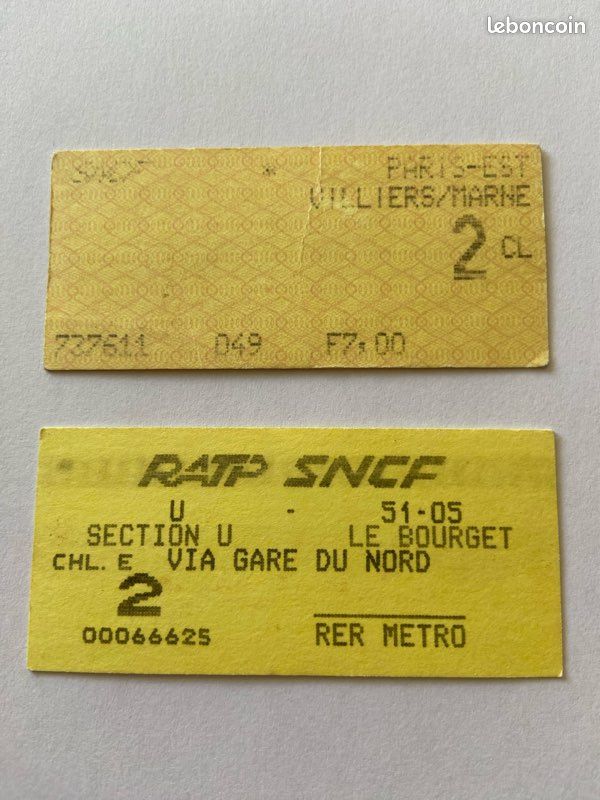 Ticket metro vert d'occasion - Collection
