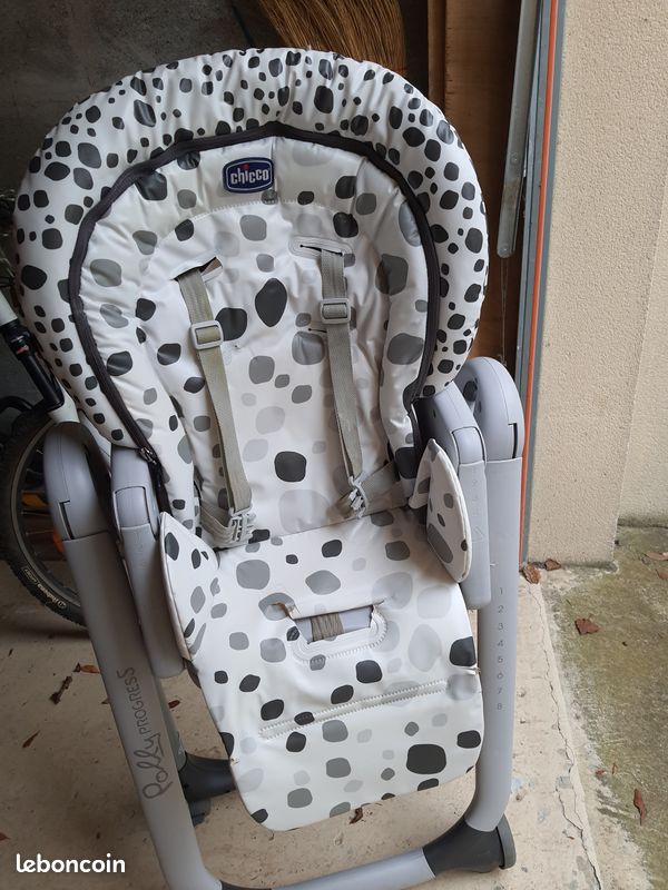 CHICCO Chaise Haute Polly Progres5 4 Roues - Anthracite (image 4)