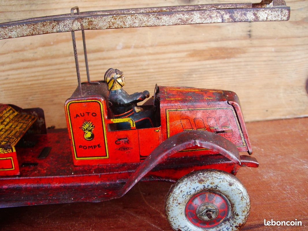 Camion De Pompier Rossignol En Tôle – 1930 – Échelle 1:24