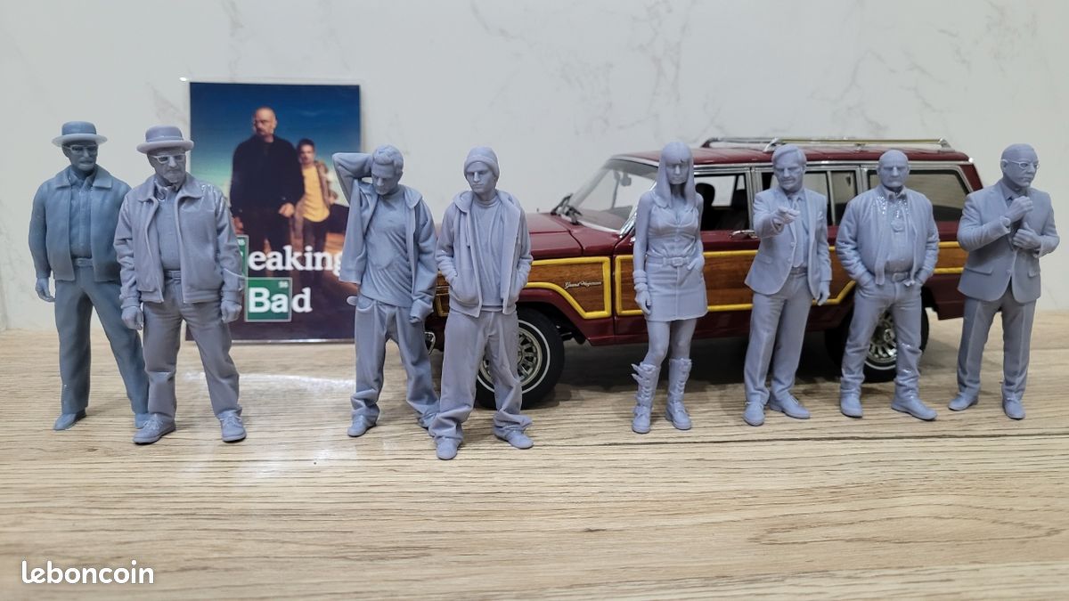 ZEDACAKAI Figurine d'hommes et de femmes avec pistolets de personnages de film et de théâtre en résine, modèle miniature de garage GK Kit besoin d'être coloré par vous-même n°8