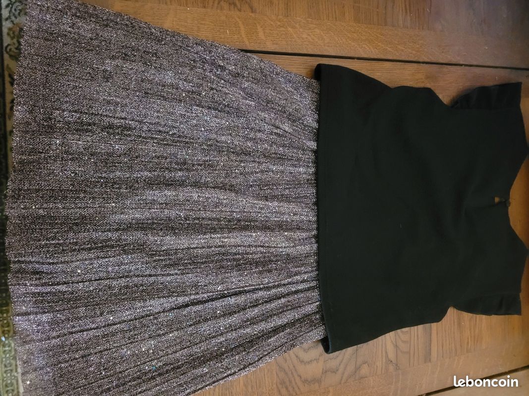 Robe fille noir et doré (image 3)