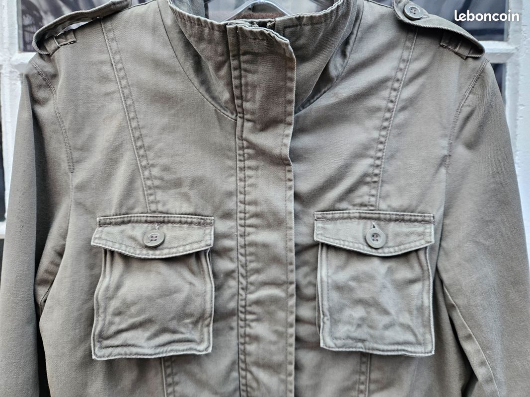 Veste High Use Femme Taille 36 - Kaki, Coton Doublé - Comme Neuve