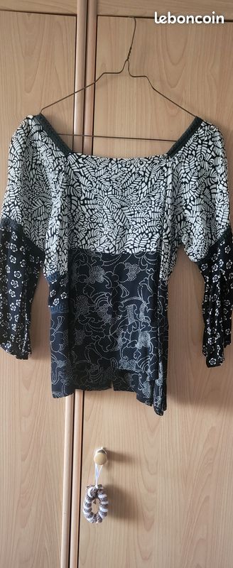 Haut Tricoté Vintage Jacqueline Riu - Taille 38 (3) Orange - Occasion Très Bon état