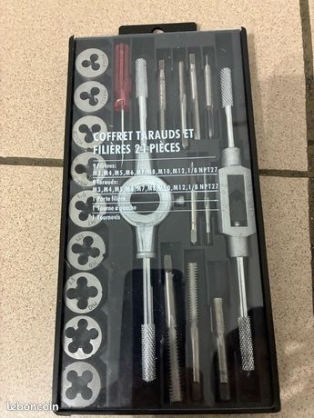 VEVOR Coffret Tarauds et Filieres 40 Pieces Kit de Taraudage et