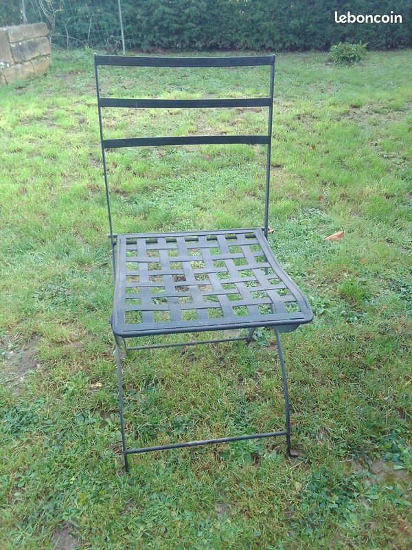 4 chaises en métal pliables (image 1)