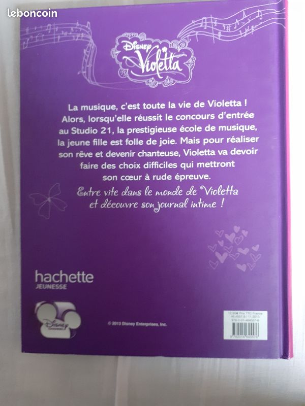 Livre violetta " mon journal intime le roman " (image 2)