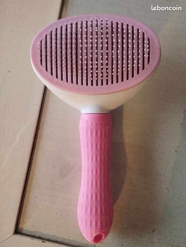 Peigne brosse pour chiens chats de compagnie toilettage accessoires pour chats neuve rose (image 2)
