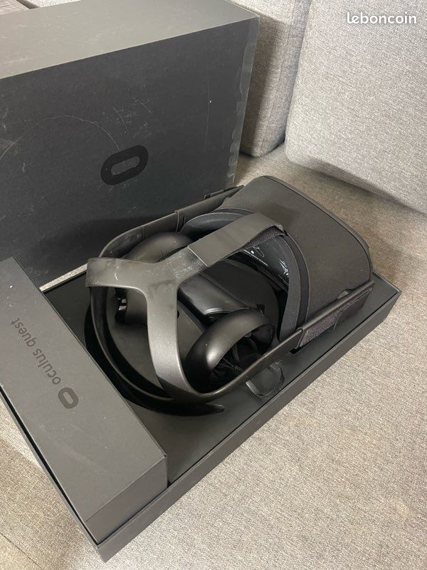Casque VR Meta Oculus Quest 1 64 Go avec 1 manette, boîte, cordon de charge