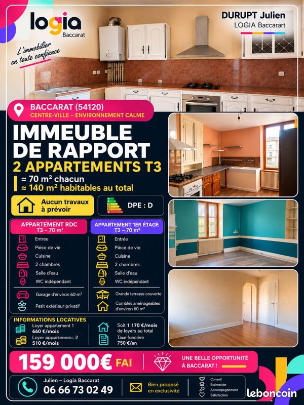 Maison 8 pièces 140 m² · à Baccarat · 140 m² · 159 000 €