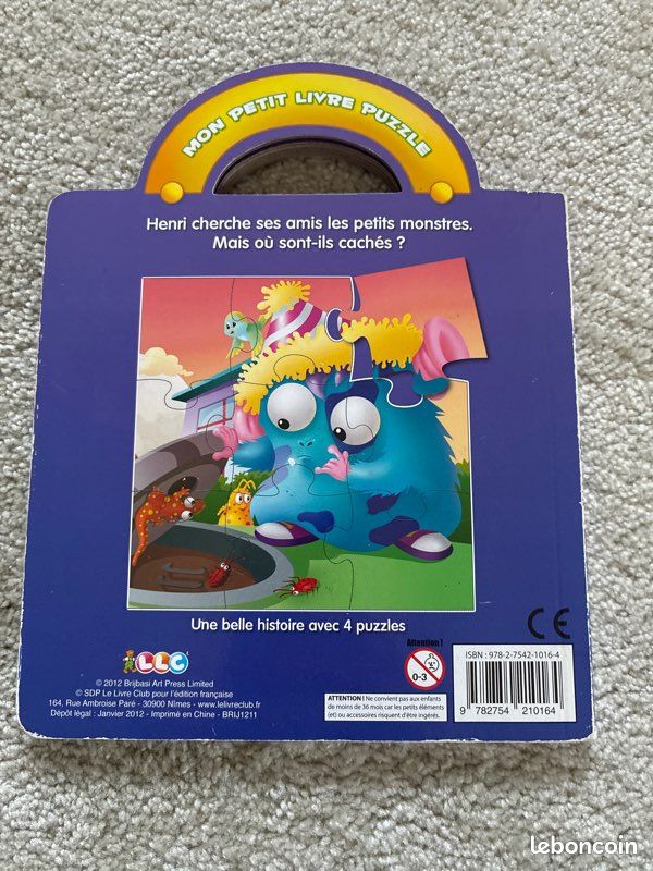 Henri le gentil monstre Livre puzzle (image 2)
