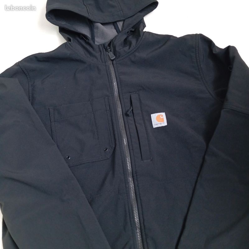 Veste a Capuche Noir Carhartt Pour Homme Taille M. Softshell Carhartt Rain Defender (image 2)