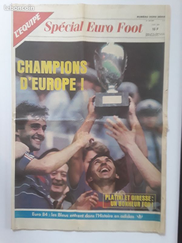 Journal l'équipe Hors série juin 1984 Champions d'Europe Platini Giresse football (image 1)