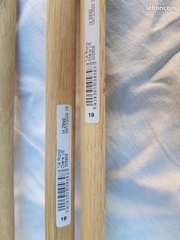Baguette angle chêne brut (image 2)