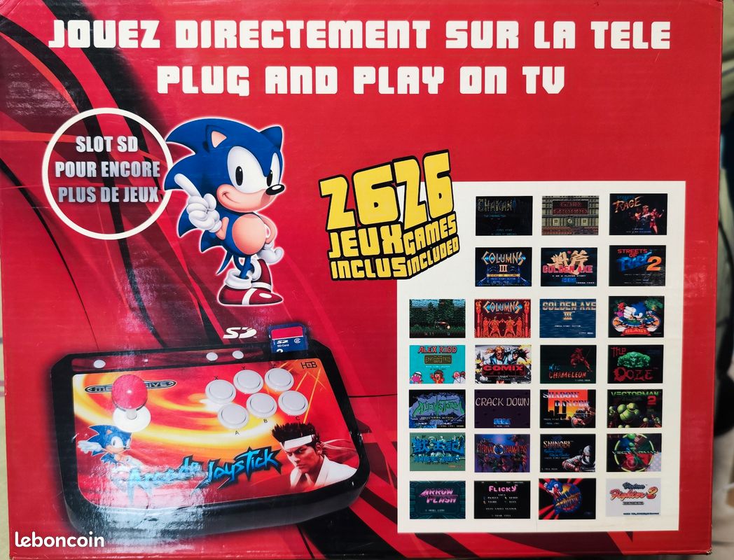 Console arcade stick Sega Megadrive (26 jeux inclus) - Consoles Console arcade stick Sega Megadrive (26 jeux inclus) - Consoles