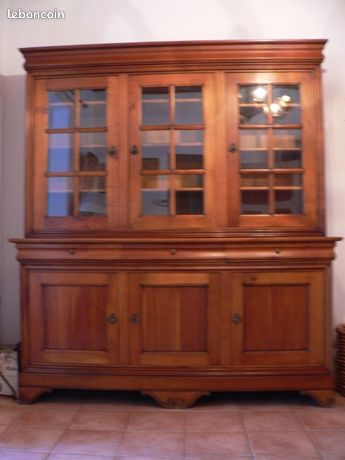 Bibliotheque merisier massif d'occasion - Ameublement