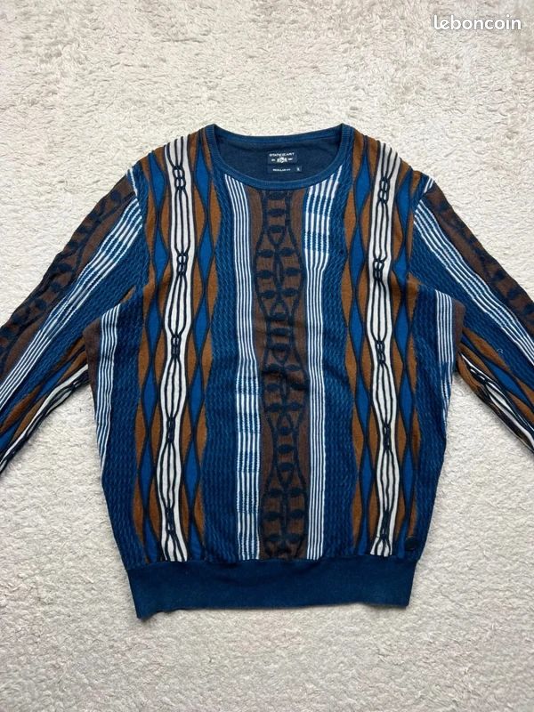Pull en tricot State of Art style Coogi USA vintage rare Hip Hop