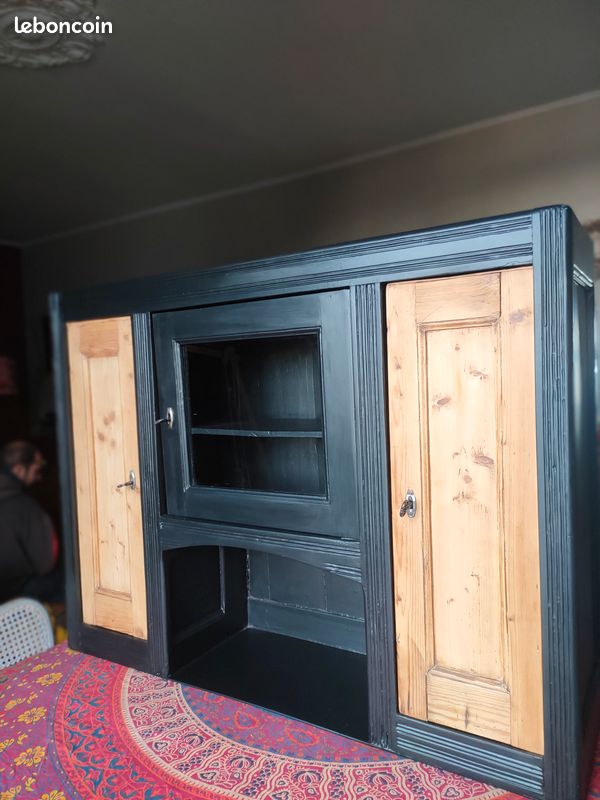 Meuble vitrine ancien (image 1)