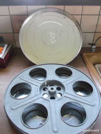 Bobine Métal Chromée Pour Film 35 Mm - Grande Taille - Occasion En état Fonctionnel - Pour Cinéma Ou Projection