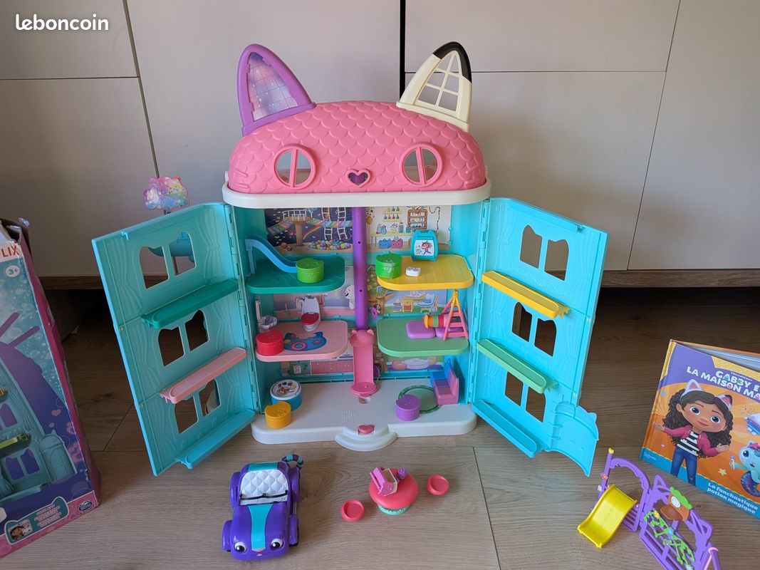 Lot De 4 Figurines Gabby's Dollhouse – Personnages Interactifs, Sous Licence Officielle, Dès 3 Ans