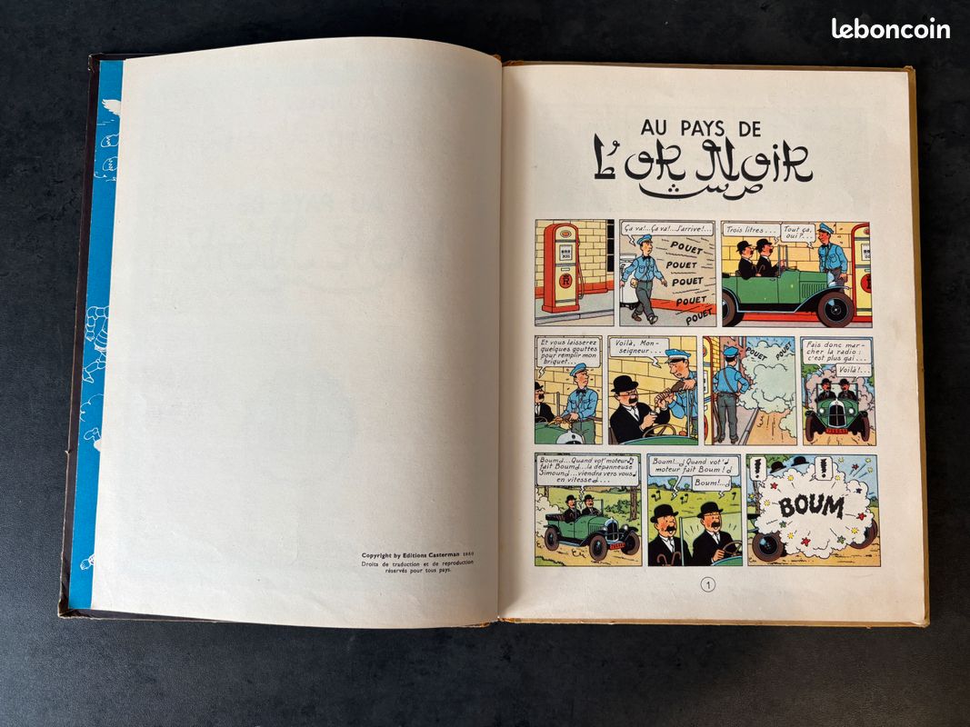 Tintin Au Pays De L'or Noir EO B4 De 1950 (image 6)
