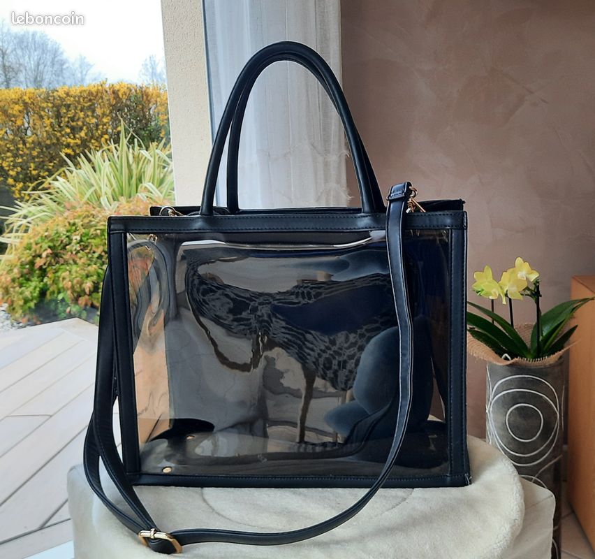 Sac bandoulière transparent et pochette intérieure (image 5)