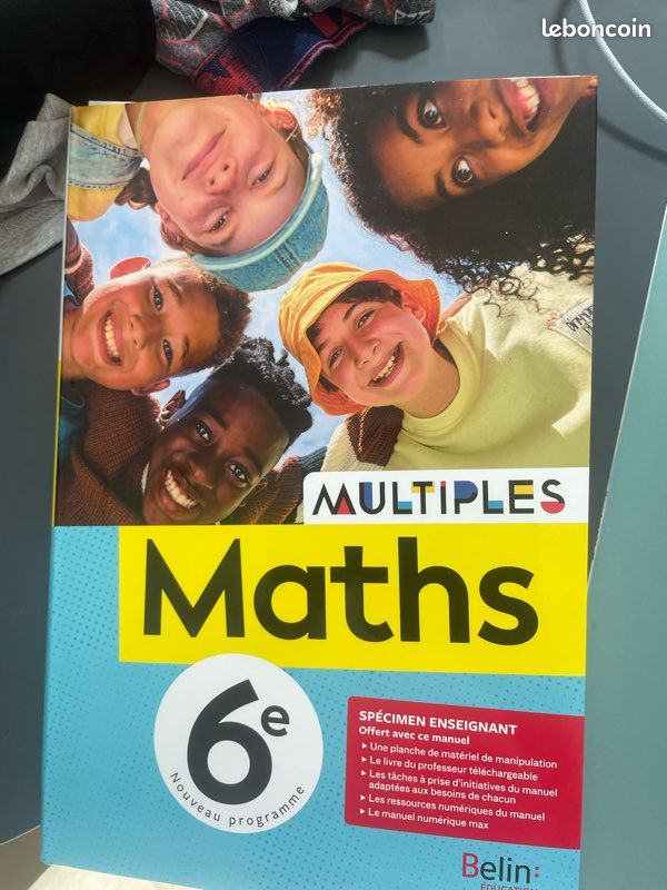 Maths 6e Multiples – Belin – Nouveau programme 2025 (image 1)