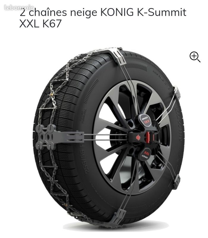 Chaînes Neige 20 pouces KONIG XXL K67 - Équipement auto